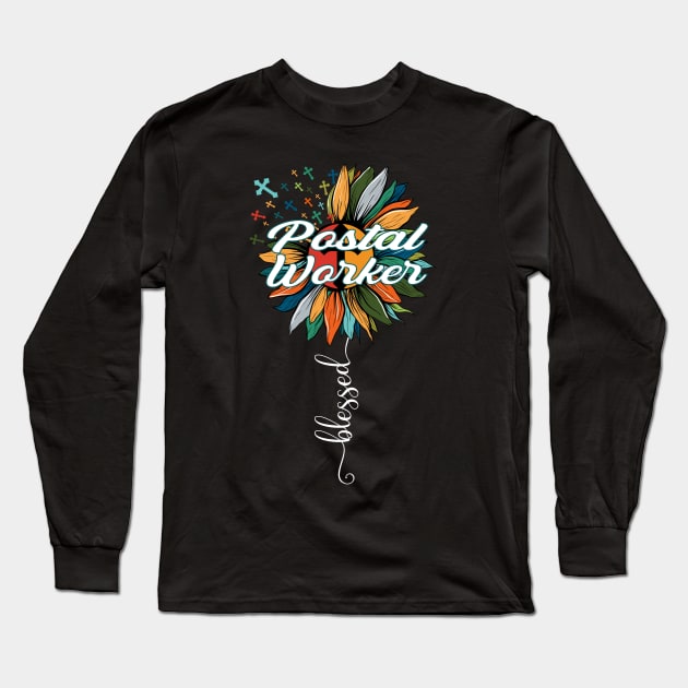 Blessed Postal Worker Long Sleeve T-Shirt by Brande